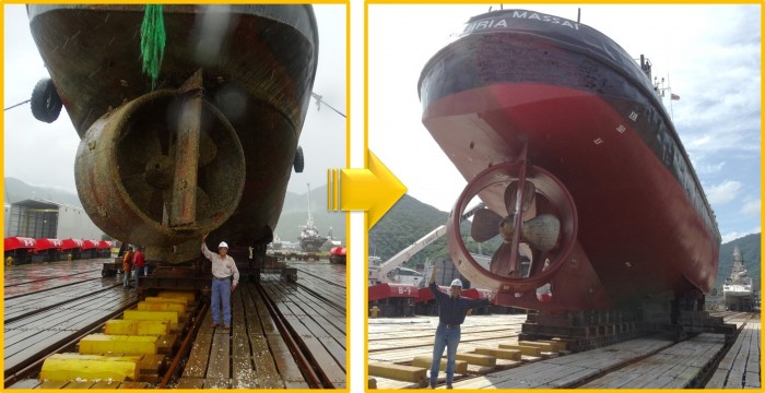 Boat hull maintenance work completed, 2018